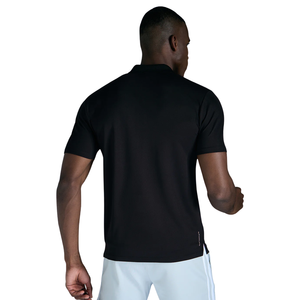 <b>Mens</b> Black Polo <b>Shirt</b> with <b>Yellow</b> Accent Stylish Activewear Comfortable Cotton Fabric <b>for</b> Gym Sports and Casual Wear - Product Image 4