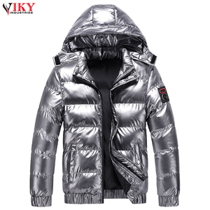 Fabricant de vêtements sur mesure, veste matelassée en duvet d'oie pour homme, hiver, avec tissu extérieur en nylon - Product Image 2