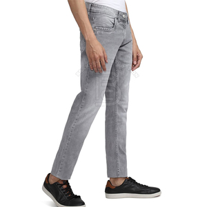 <b>Men</b> Straight Fit Stonewashed Denim <b>Jeans</b> High Waist Casual Midweight Cotton Pants Button Fly Closure <b>Men's</b> Pants & Trousers - Product Image 4