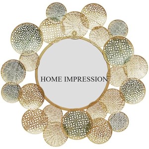 Most Demanded High Standard Quality Metal High Grade Gold Plated Wall Decorative Mirror <b>Supply</b> From India In Impressive Price - Product Image 3