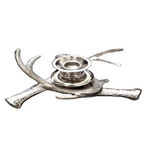 Bougeoir en aluminium nickelé Unique Designer Home Living Room Decoration Indoor And Outdoor Candle Holder For Sale - Product Image 1