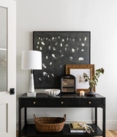 Couleur noire matérielle en bois de table de console de luxe moderne pour l'hôtel et la maison