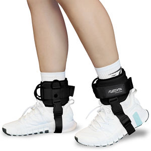 Sangles de cheville professionnelles pour la musculation, rembourrage en néoprène, grillettes réglables avec boucle à pression, poids personnalisés, double anneau en D, chevillères - Product Image 1