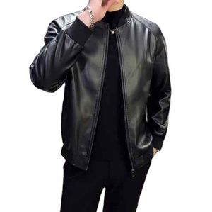 OEM Custom Design Autumn Winter Fashion Motorcycle Jacket Coat Male Business <b>Black</b> Leather Jackets 2026 - Product Image 1