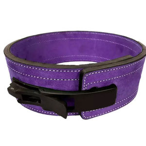 Equipo de levantamiento de pesas de gimnasio de cuero negro hecho a medida ¡Cinturón de fitness de culturismo de entrenamiento de lujo con aleación para hebilla a la venta! - Product Image 6