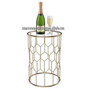 Base en métal de vente chaude avec la table latérale en verre supérieure utilisation simple moderne de table centrale de conception pour la maison et l'hôtel de restaurant au meilleur prix - Product Image 4