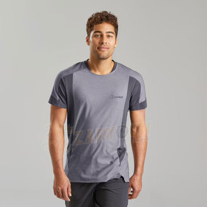 T-shirts de sport pour hommes OEM, en jersey de toile de haute qualité, respirants, à manches courtes, avec logo imprimé, col rond, coupe classique - Product Image 3