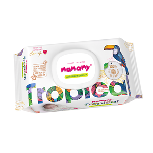 El mejor precio, alta calidad, 100% fibras de rayón natural, toallitas húmedas no tejidas para la limpieza de la higiene del bebé, 60 piezas de MamaMamay - Product Image 2