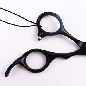 มีดโกนที่ทันสมัยสำหรับมืออาชีพกรรไกรตัดผมแบบสั่งทำเครื่องมือตัดผมหรูหราด้ามจับเซรามิกสีดำสวยงาม - Product Image 5