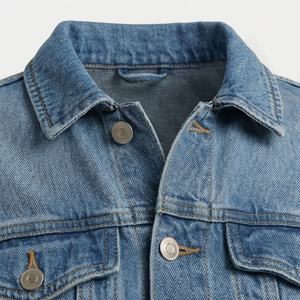 Veste en jean longue extensible pour femme, sur mesure, en coton, couleur personnalisée, hiver, unie, grande taille, mode, élégante, vêtement d'extérieur - Product Image 4