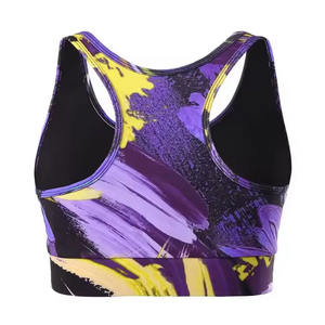 Soutien-gorge de sport pour femme en gros personnalisé, col en U, design par sublimation, séchage rapide, respirant, sans manches, vêtements de sport actifs - Product Image 2