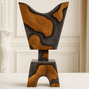 Brûleur à Bakhoor en bois d'acacia premium et résine époxy, artisanal, diffuseur d'encens d'aromathérapie, incrustation de luxe, aromatique, Ramadan 2026 - Product Image 2