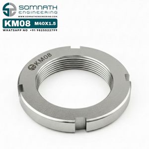 Chất Lượng Cao <span class=keywords><strong>Km08</strong></span> Khóa Nuts M40x1.5 Chính Xác Metric Mang Trục Locknut Cho An Toàn Gắn Thép Không Gỉ - Product Image 1