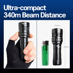 Zerobeam D5 sạc LED lặn đèn pin với 3100 lumens & 340m phạm vi IPX8 không thấm nước cho du lịch ngoài trời & thăm dò - Product Image 5