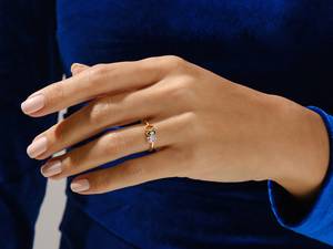 Anillo Expansivo de Plata de Ley con Piedra de Nacimiento en Forma de Pera, Joyería Elegante para Mujer, Piedra de Color Personalizada, Regalo con Símbolo, para Uso Diario, Bodas y Fiestas - Product Image 4