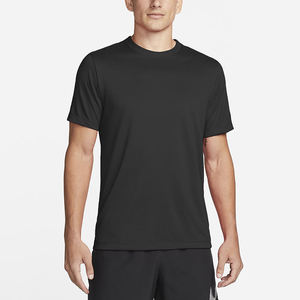 Camiseta deportiva de fitness para hombre, diseño de cuello redondo de elastina, ropa deportiva de entrenamiento de gimnasio lisa, camiseta con logotipo personalizado para hombre - Product Image 3