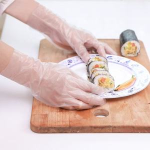 ถุงมือโพลีเอทิลีนแบบนูน ป้องกันน้ำ ทนน้ำมัน เกรดอาหาร ปราศจากน้ำยาง ใส ใช้แล้วทิ้ง ถุงมือ LDPE สำหรับแปรรูปอาหาร - Product Image 3