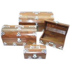 Haute qualité bois artisanat coffre au trésor boîte en bois naturel cuisine haut sponsor avec teck acacia mangue pour anneaux décor à la maison cadeaux - Product Image 2