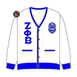 Zeta Phi Beta Finer Embroidery Women Acrylic <b>Cardigans</b> | ZOB Sorority Embroidered Ladies Custom Style <b>Cardigan</b> <b>Sweater</b> - Product Image 2