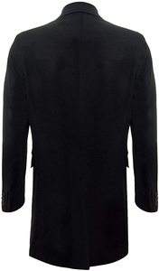 Gabardina estilo Thomas Shelby hecha a mano para hombre, prendas de vestir largas de satén gótico para invierno, Cosplay bordado en negro - Product Image 4