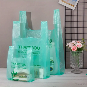 AAB AAB-N เก็บเกี่ยว OXO + PLA แบบย่อยสลายได้พลาสติกมีเป้าเสื้อยืดถุงช้อปปิ้งซูเปอร์มาร์เก็ตเสื้อกั๊กจัดการกับสิ่งแวดล้อม - Product Image 3