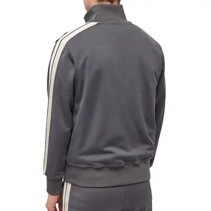 ชุดออกกำลังกายสำหรับผู้ชายชุดวอร์มเนื้อผ้าฝ้ายไนลอนผ้าโพลีเอสเตอร์มีซิปรูด100% สำหรับใส่เล่นกีฬา - Product Image 4