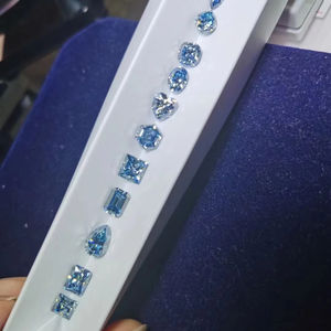 High Quality Pear Cut Diamond Stone for Jewelry Making Blue <b>Moissanite</b> <b>Loose</b> Gemstone VVS1 Certificate - Product Image 3