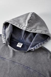 Sudadera con capucha para hombre, ropa informal de gran tamaño, Jersey vintage, lavado con ácido, recortado, desgastado, sudaderas con capucha, hudi para hombre - Product Image 5