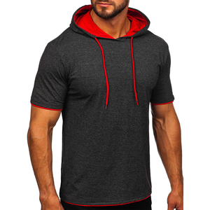 <b>Men's</b> Customizable Hooded <b>T</b>-<b>shirts</b> Black Cotton 100% Cotton for Events and Resale Wholesale Hooded <b>Men's</b> <b>T</b>-<b>shirts</b> - Product Image 3