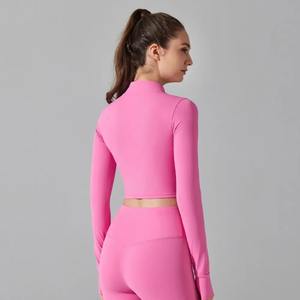 Nuevos chándales informales transpirables para mujer, conjunto de 2 piezas con cremallera elegante de calidad Premium, 100% algodón, trajes de sudor al por mayor - Product Image 3