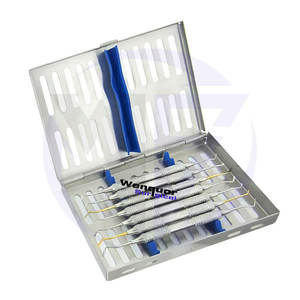 ชุดเซ็ตเครื่องมือทันตกรรมที่มีความยืดหยุ่นพร้อมเทปคาสเซ็ตสำหรับถอนฟัน atraumatic เครื่องมือด้วยมือเครื่องมือสแตนเลส - Product Image 4