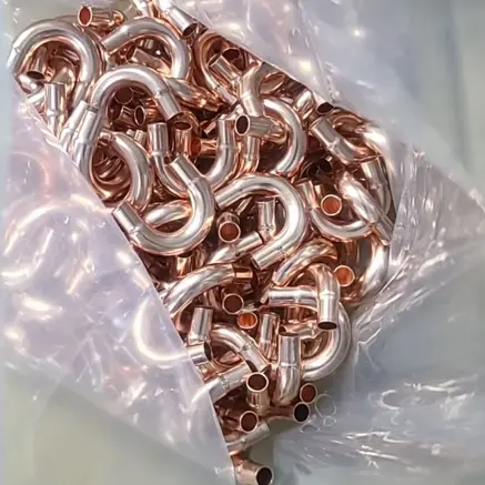 Refrigeration copper pipe fittings Tee connection 3 way copper elbow press connector 45 Elbow plumb Copper Fitting