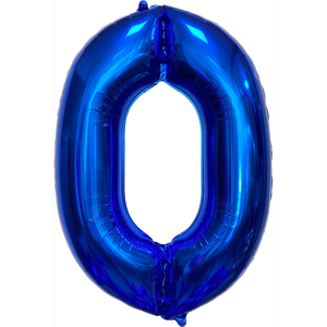 ลูกโป่งปาร์ตี้รูปเลข 0 สีน้ำเงินเข้ม ขนาด 1 เมตร บรรจุฮีเลียม สำหรับตกแต่งงานปาร์ตี้ - Product Image 1