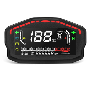 Phổ kỹ thuật số đo đường <span class=keywords><strong>tachometer</strong></span> Speedometer Meter Meter cho xe máy có thể điều chỉnh phạm vi tốc độ 1-6 bánh răng - Product Image 2