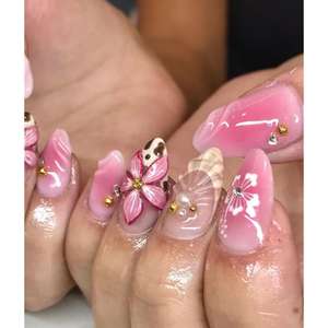 Ros Tide - Adhesivos Decorativos para Uñas en Tono Rosa Elegante para Mujer - Product Image 1