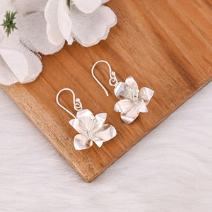 Pendientes de Plata de Ley 925 Hechos a Mano con Diseño Étnico, Joyería Fina Personalizada, Pendientes de Plata Lisos para Bodas - Product Image 3