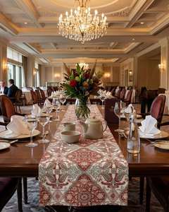 Modern Woven Polyester/Cotton Customizable Geometric Pattern <b>Table</b> <b>Runners</b> Tablecloths-Reusable Durable for Home Party <b>Tables</b> - Product Image 2