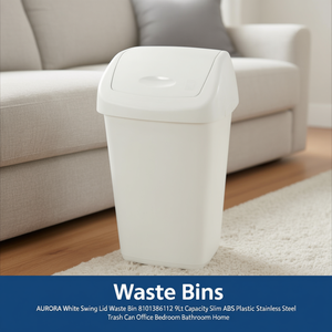 Pattumiera (9Lt) couvercle basculant AURORA Blanc 8101386112 - Product Image 3