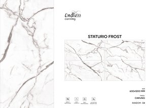 Azulejos de porcelana tallados sin fin de 600x1200 de primera calidad | Colección de exportación elegante de gran formato para suelo de pared moderno - Product Image 6