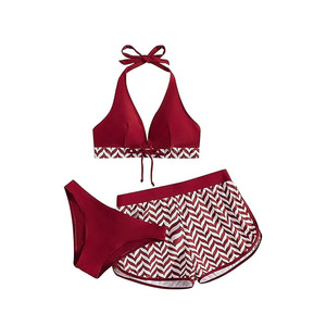 Vente en gros de tenues trois pièces pour femmes, dos nu, imprimé animal, taille haute, séchage rapide, respirantes, personnalisables, OEM, très demandées - Product Image 1