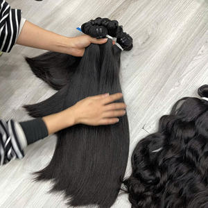 Produit phare : Extensions de cheveux naturels lisses, 100% cheveux humains vietnamiens, cheveux bruts, en stock, prêtes à être expédiées - Product Image 3