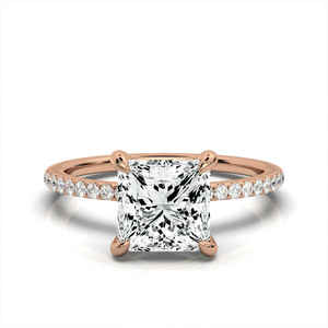 แหวนหมั้นทอง14K 18K แบบโรแมนติกแหวนแต่งงานแบบคลาสสิกแหวนเจ้าหญิงที่ตัด IGI ได้รับการรับรองเครื่องประดับที่ดีสำหรับ - Product Image 2