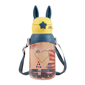 Botella de agua SilverJet con pajita de plástico y tapa abatible de 500 ml para actividades al aire libre, regalo para el regreso a clases - Product Image 5