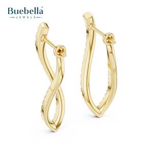 Pendientes de diamantes redondos para mujer con plata 925 Ideal para joyería de lujo al por mayor y pedidos de diseño personalizado - Product Image 2