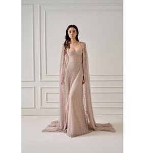 ODM Venta caliente vestidos de mujer KRIXI EMB AURORA Vestido largo de encaje largo A-line forma sujetador Copa con aros fijos vestidos elegantes - Product Image 3