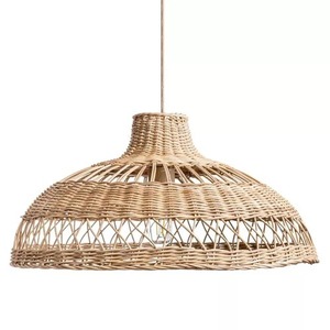 Lámpara colgante de ratán Avery, accesorio de iluminación de estilo Natural tejido a mano para comedor, cocina, espacio de vida, decoración de restaurante - Product Image 1