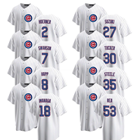Maillots de baseball unisexes personnalisés Chicago 2025 – Respirants, grandes tailles, courts, imprimés par transfert thermique, pour l'été
