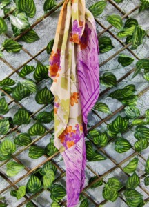 Foulards saris en soie Vintage faits à la main indiens 100% pur longueur moyenne imprimé pièces assorties livraison gratuite dans le monde entier - Product Image 2