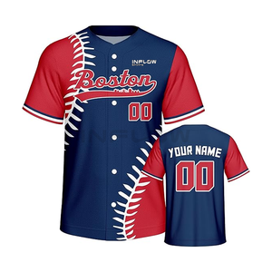 Maillots de baseball personnalisés professionnels, ensembles complets, impression par sublimation OEM, uniforme d'équipe de baseball, 100% polyester, grandes tailles - Product Image 1