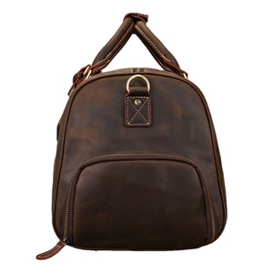 Fashion Vintage Genuine Leather Waterproof <b>Lightweight</b> Large Capacity Travel Hand <b>Luggage</b> Men's Duffle Tote Bag Brand Designer - Product Image 5